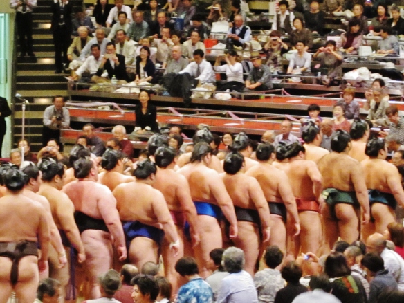 A special Ring Ceremony event at Sumo stadium near Asakusa.